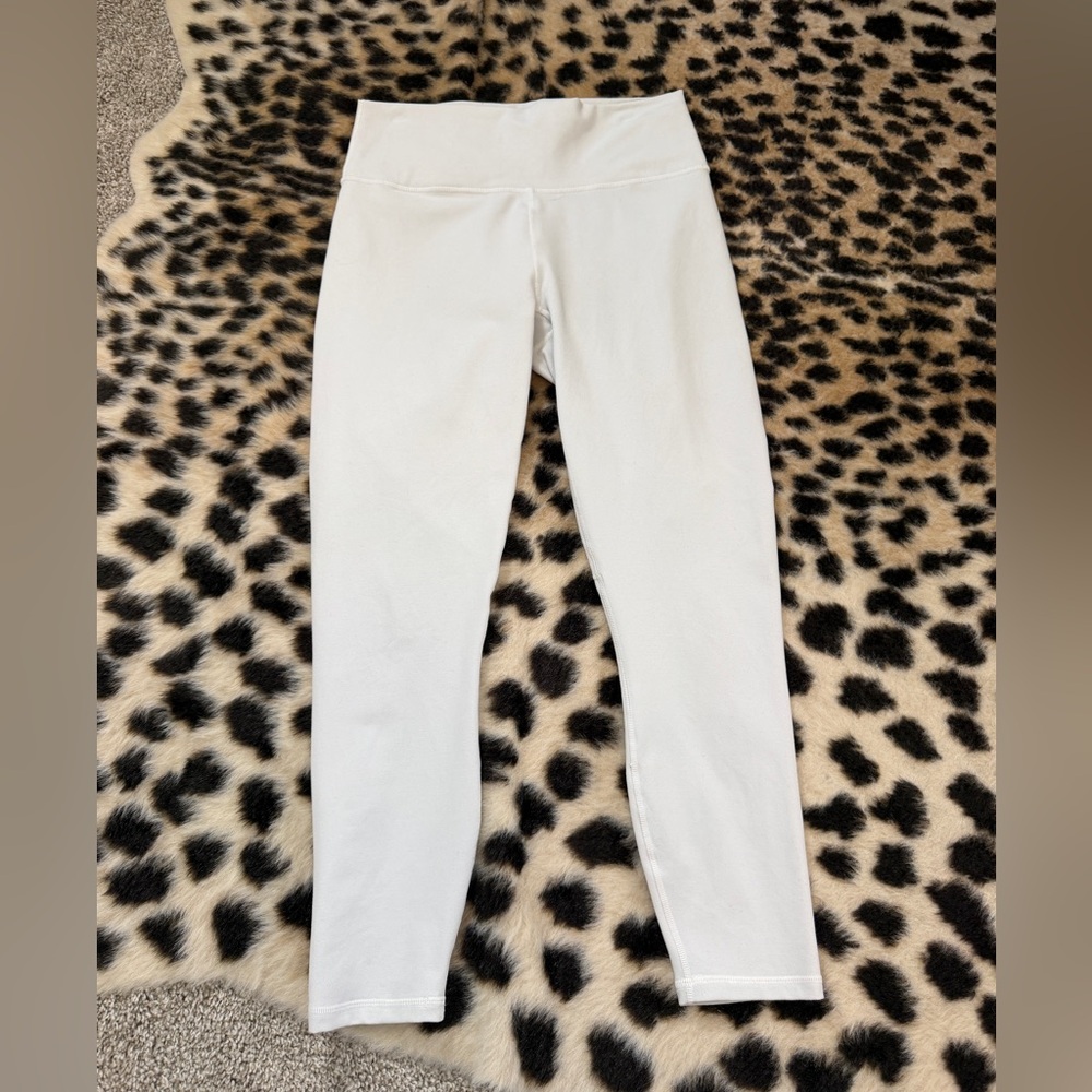 Fabletics PowerHold Light Grey Leggings Size M
